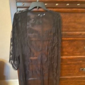 Black lace kimono